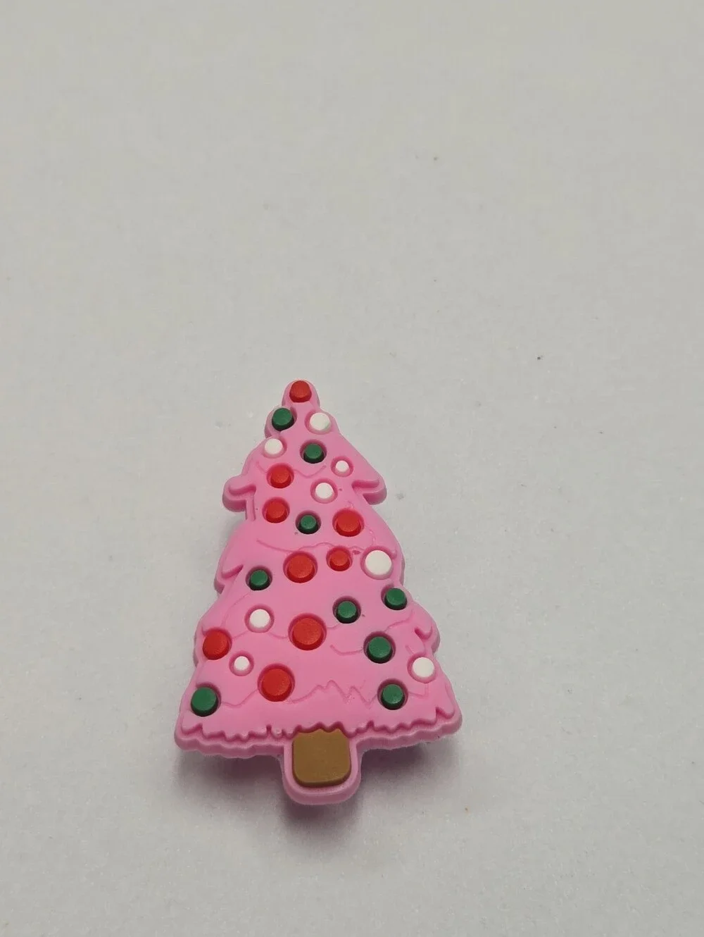 Pink Frosted Christmas Tree Croc Shoe Charm Sweet Holiday Coquette Jibbitz Style